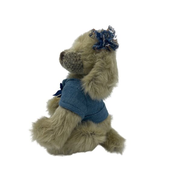 TY ATTIC TREASURE CAREY the Dog Retired Jointed Plush w/Lace Hat & Vest - Picture 2 of 7